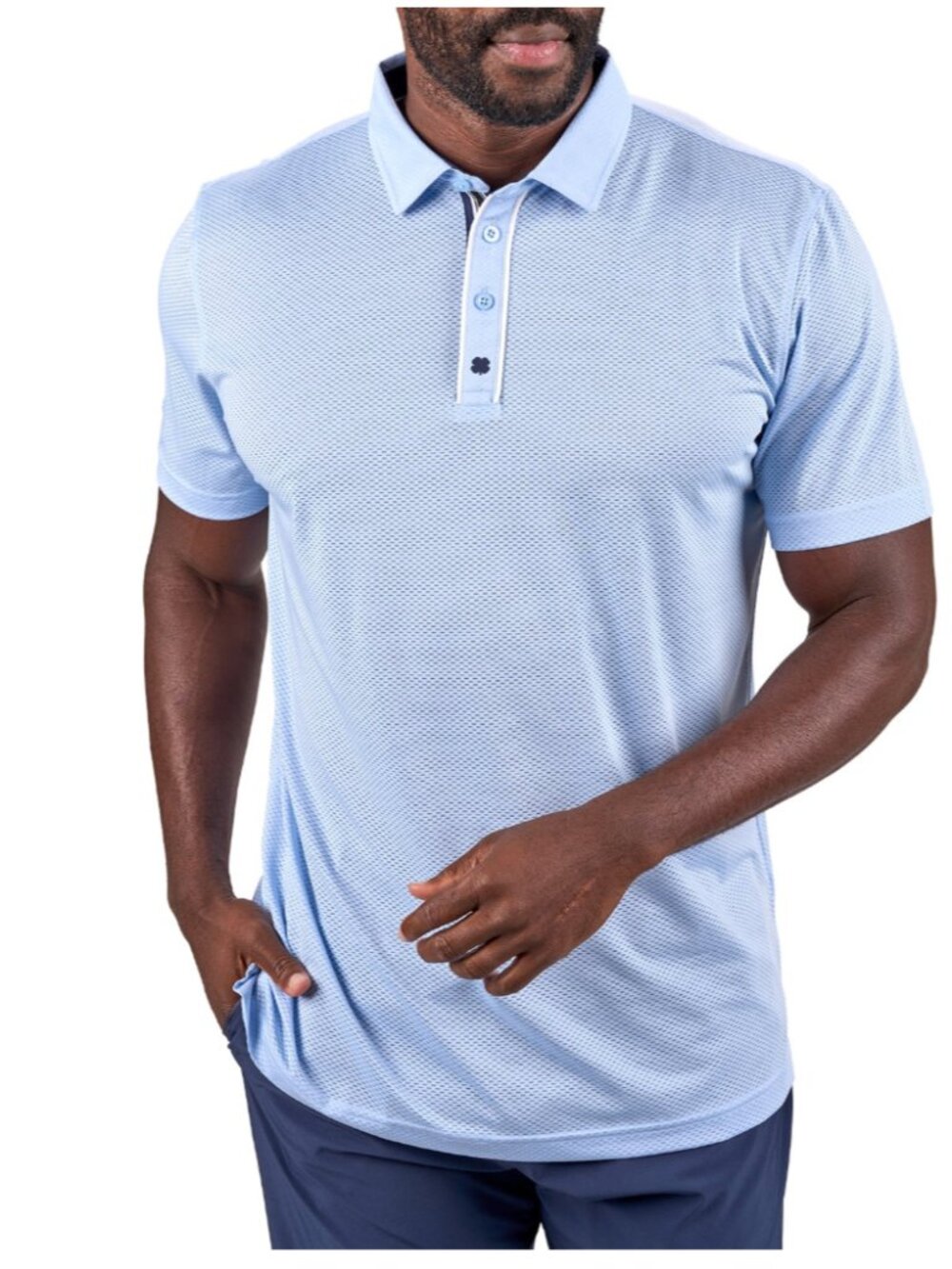 NWT Black Clover Men's Ollie Polo, Peri Blue, Medium